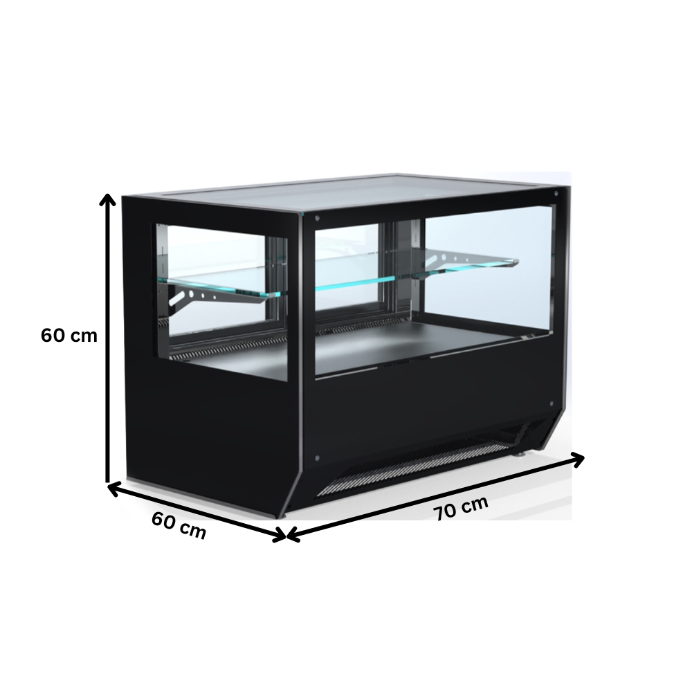 Vitrina calda de banc, geam drept 70 cm - 3