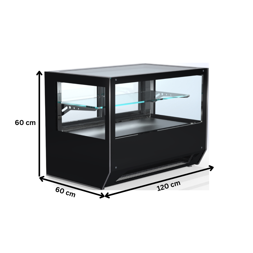 Vitrina calda de banc, geam drept 120 cm - 3