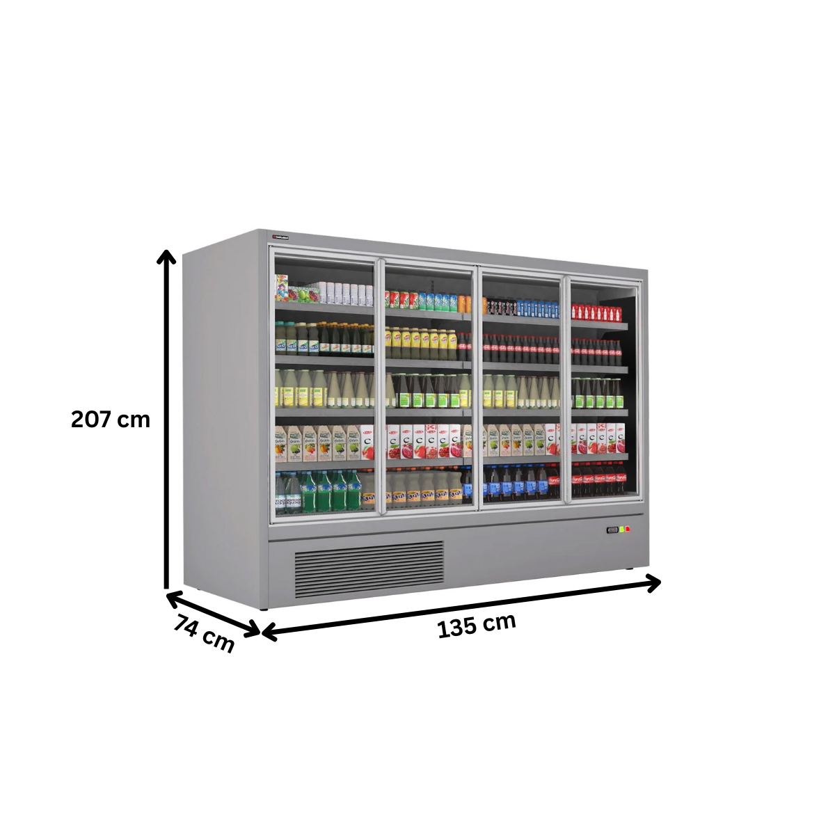 Raft frigorific pentru carne-mezeluri-lactate-bauturi 135 cm - motor interior - 3