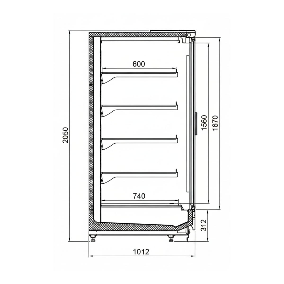 Raft frigorific pentru carne-mezeluri-lactate-bauturi 312 cm - motor exterior - 3
