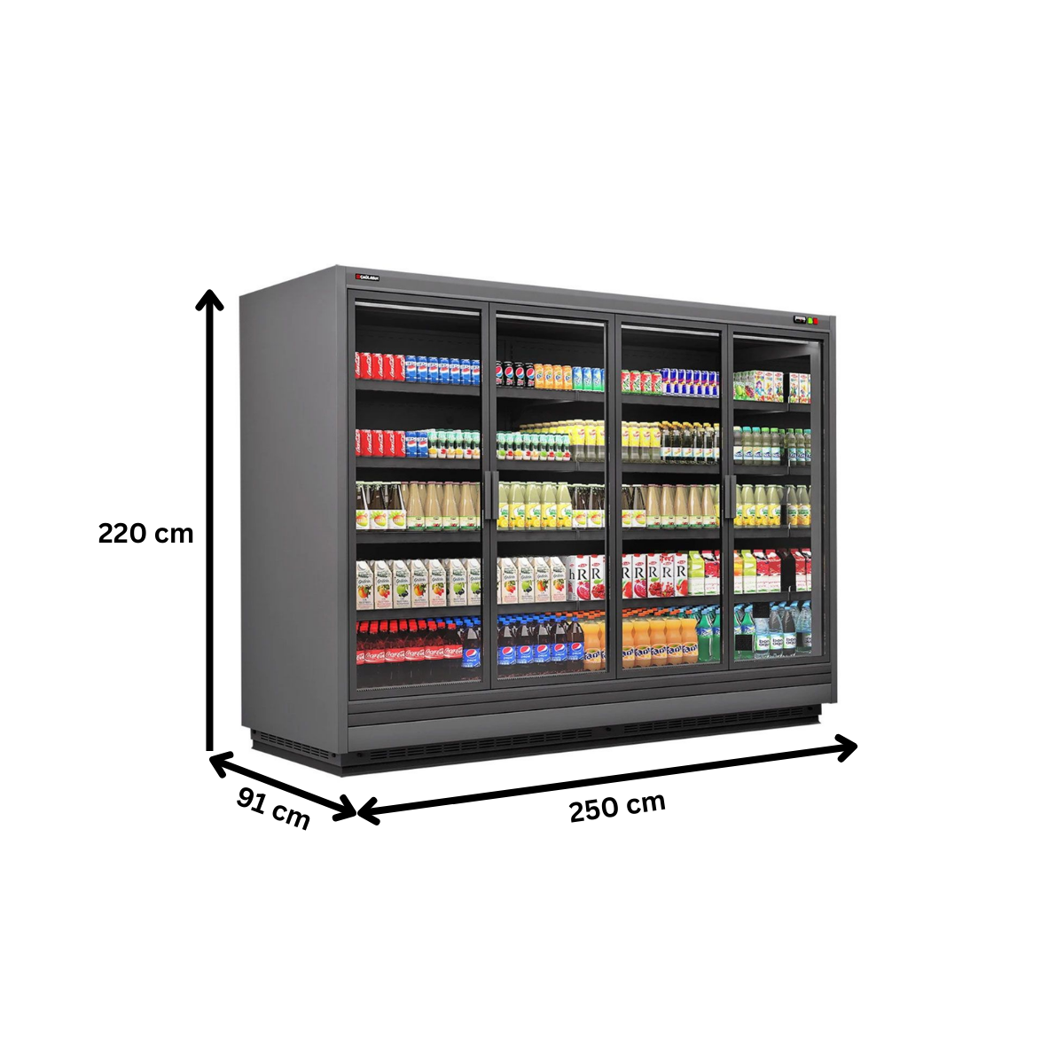 Raft frigorific pentru carne-mezeluri-lactate-bauturi 250 cm - motor exterior - 3