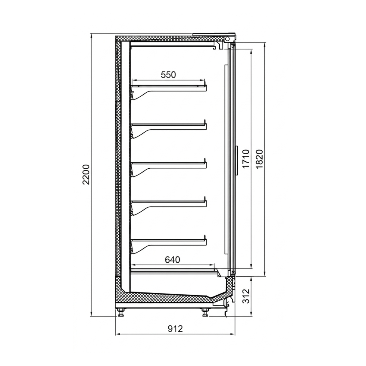 Raft frigorific pentru carne-mezeluri-lactate-bauturi 375 cm - motor exterior - 4