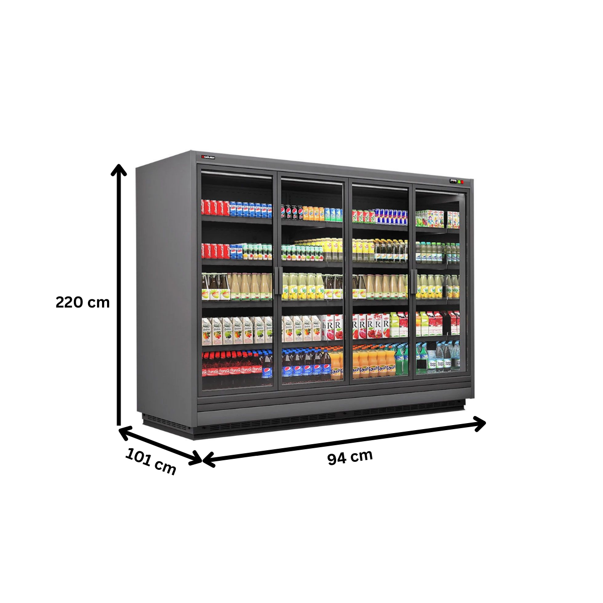 Raft frigorific pentru carne-mezeluri-lactate-bauturi 94 cm - motor exterior - 3