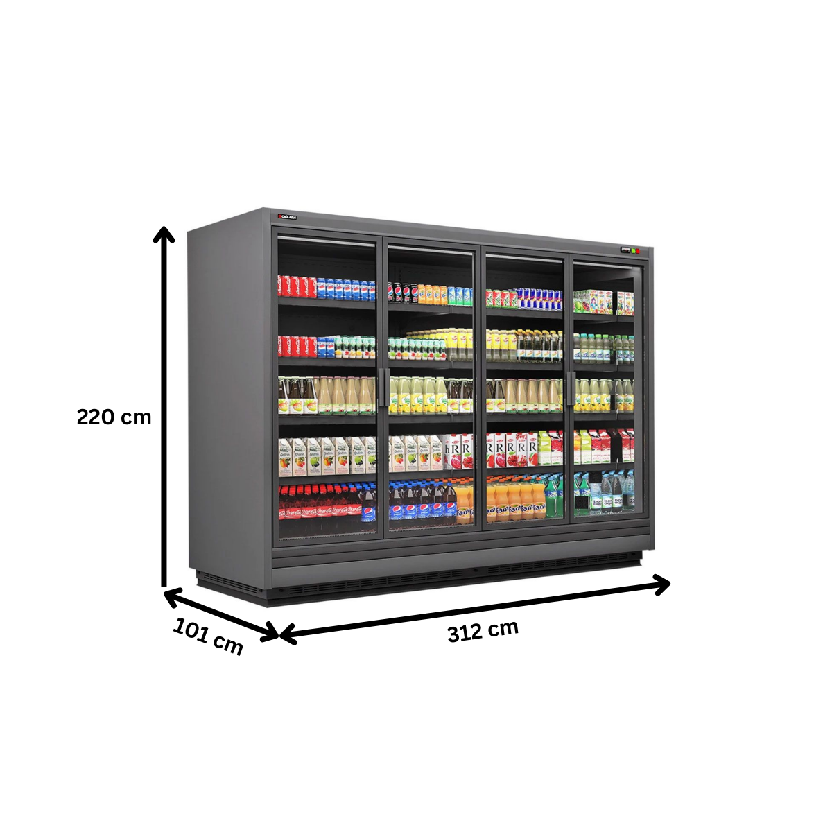 Raft frigorific pentru carne-mezeluri-lactate-bauturi 312 cm - motor exterior - 3