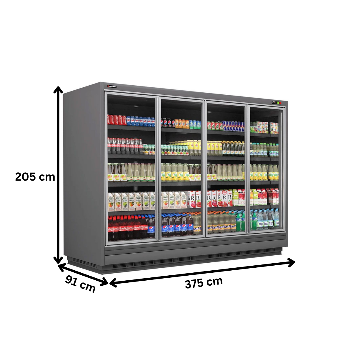 Raft frigorific pentru carne-mezeluri-lactate-bauturi 375 cm - motor exterior - 4