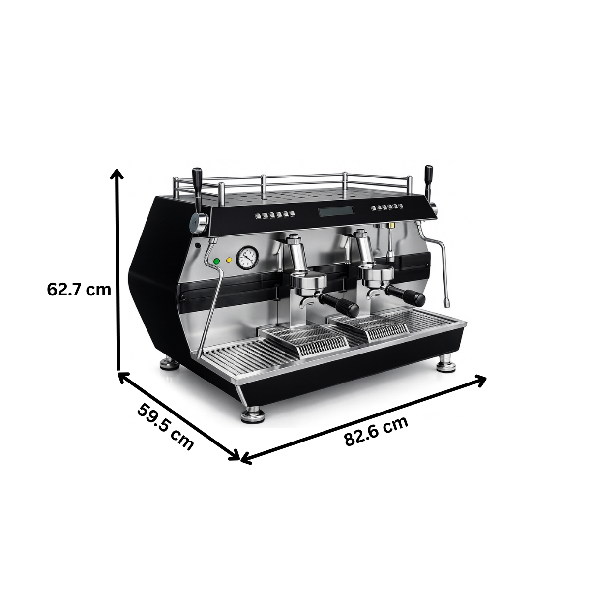 Espressor automat Cappuccino cu 2 grupuri, INOX, 11 L, 4.5 kW - 2