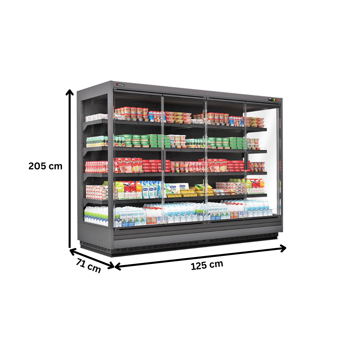 Raft frigorific pentru carne-mezeluri-lactate-bauturi 125 cm - motor exterior - 4