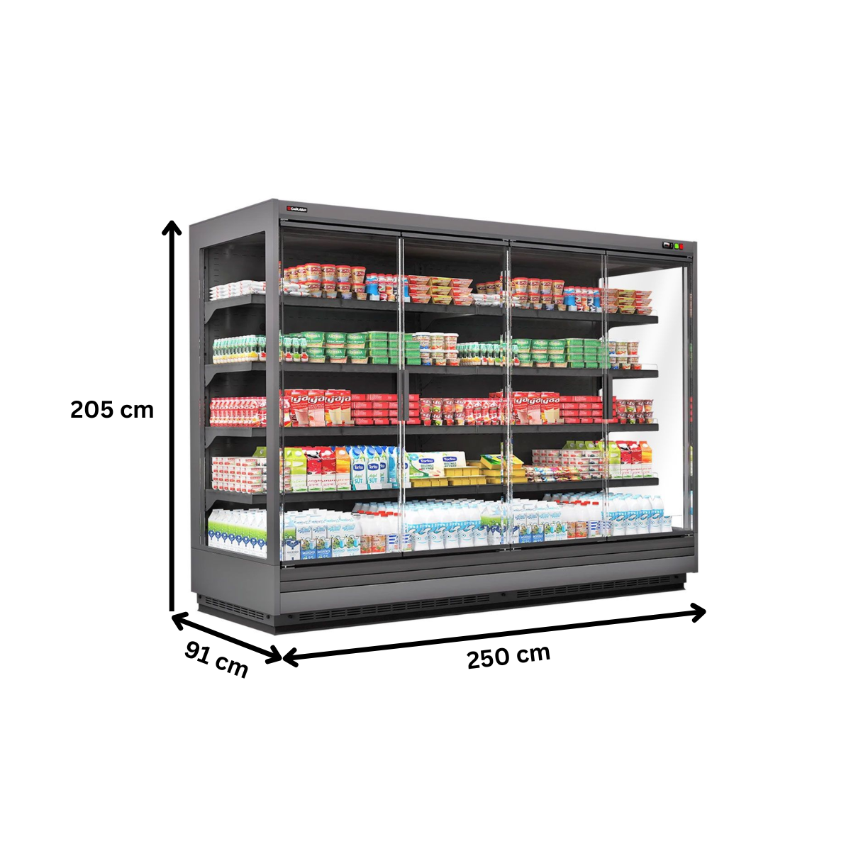 Raft frigorific pentru carne-mezeluri-lactate-bauturi 250 cm - motor exterior - 2