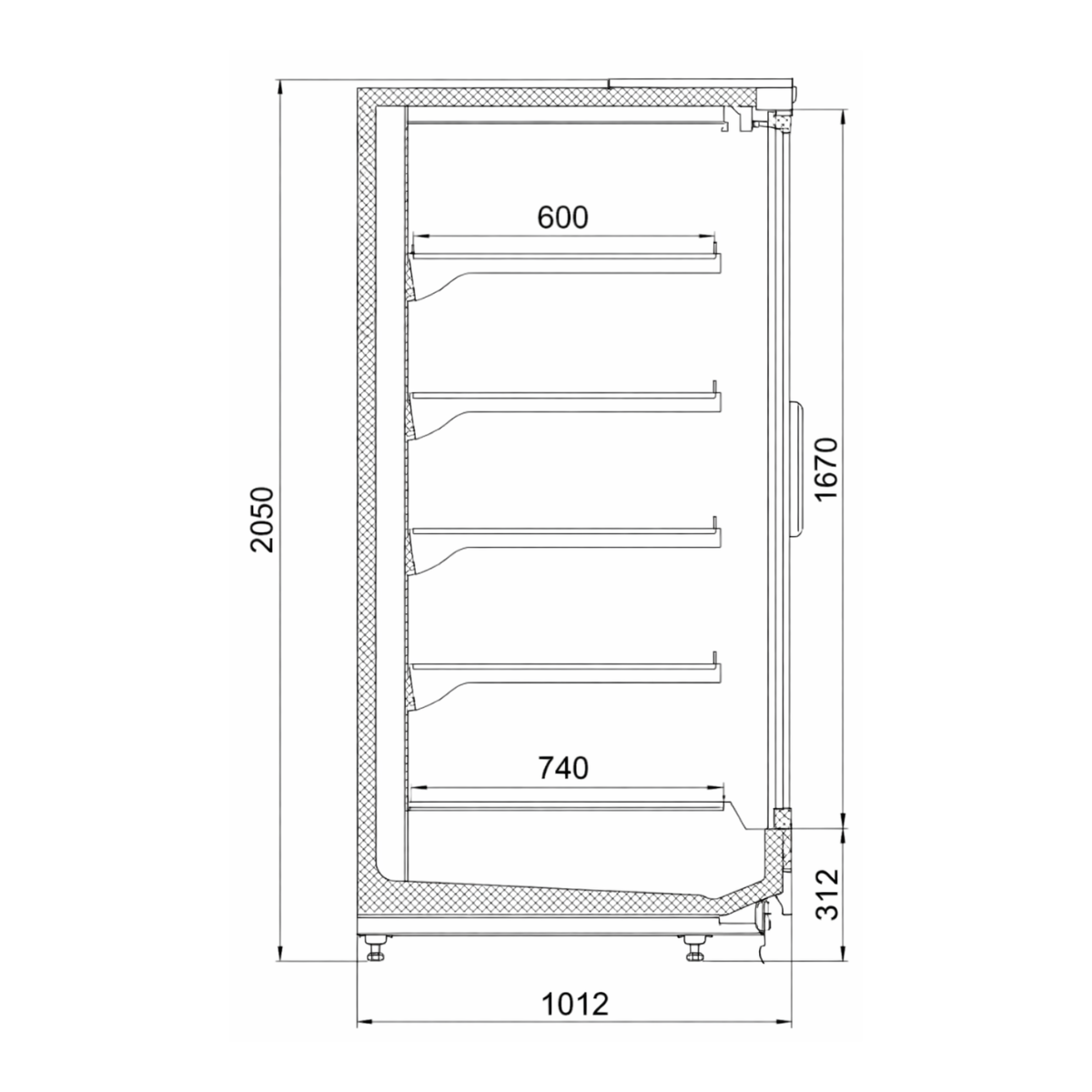 Raft frigorific pentru carne-mezeluri-lactate-bauturi 125 cm - motor exterior - 3
