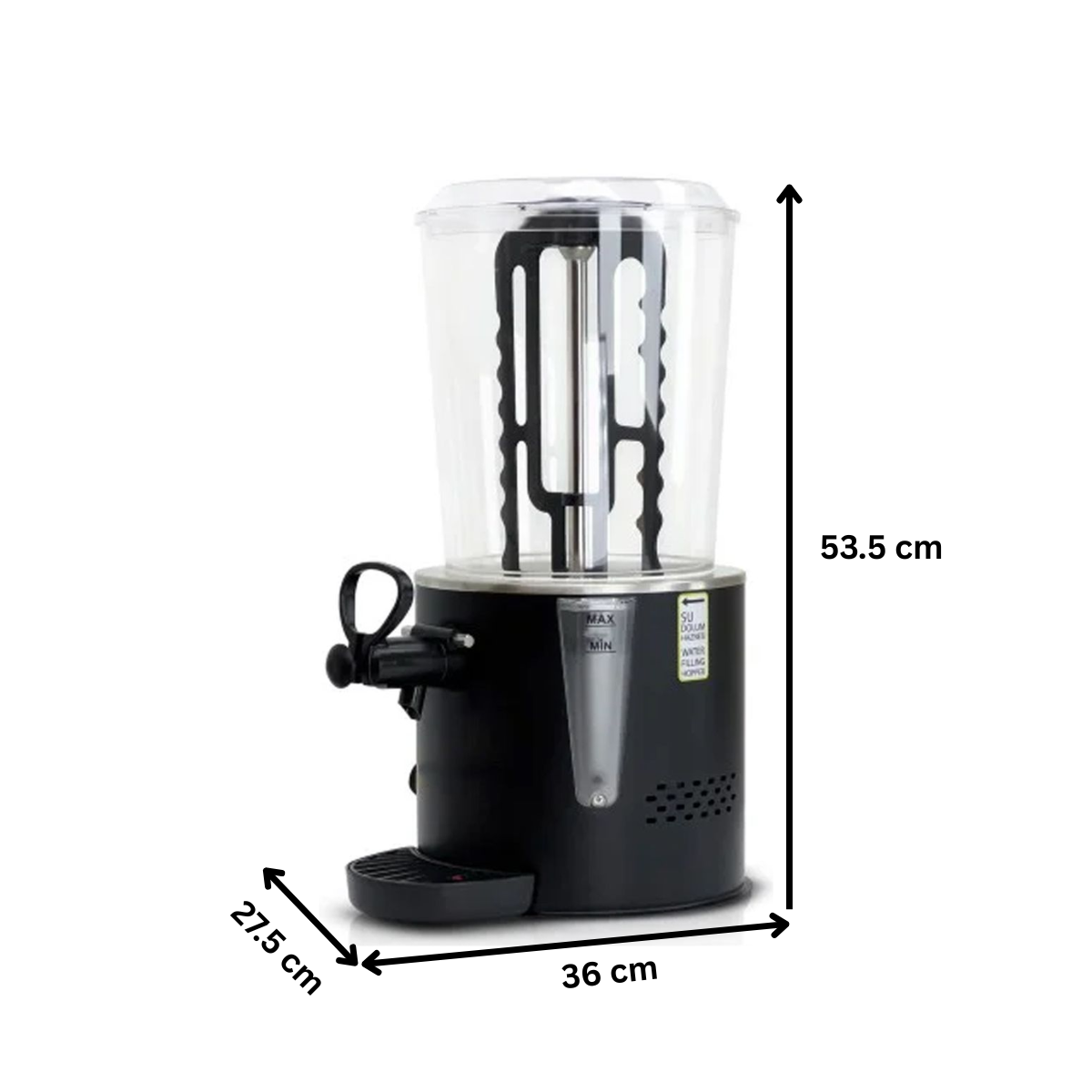 Dispenser pentru bauturi calde, ciocolata calda, supa, cafea, lapte cald, ceai, vin fiert, panou analog, capacitate 10L - 3