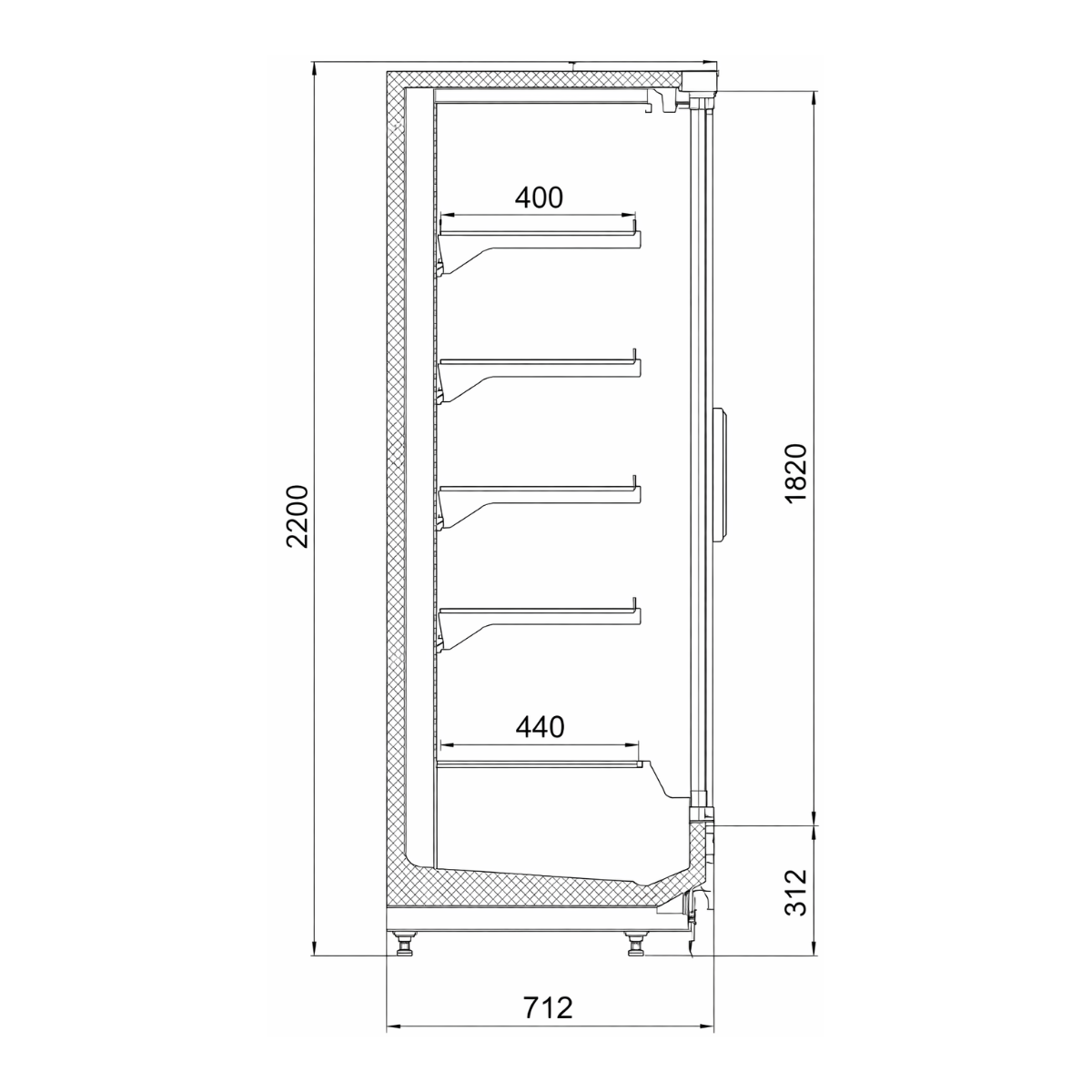Raft frigorific pentru carne-mezeluri-lactate-bauturi 375 cm - motor exterior - 4
