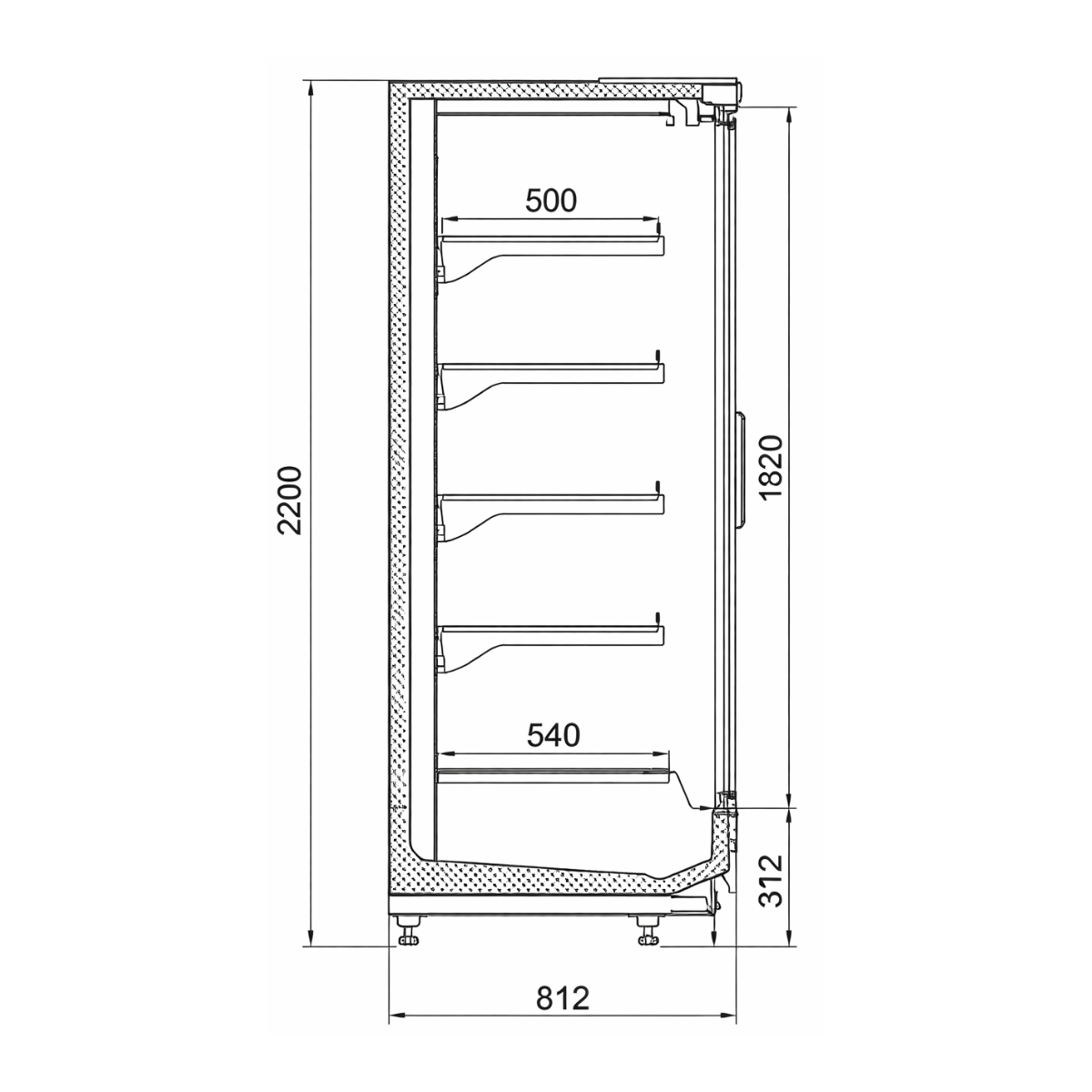 Raft frigorific pentru carne-mezeluri-lactate-bauturi 125 cm - motor exterior - 4
