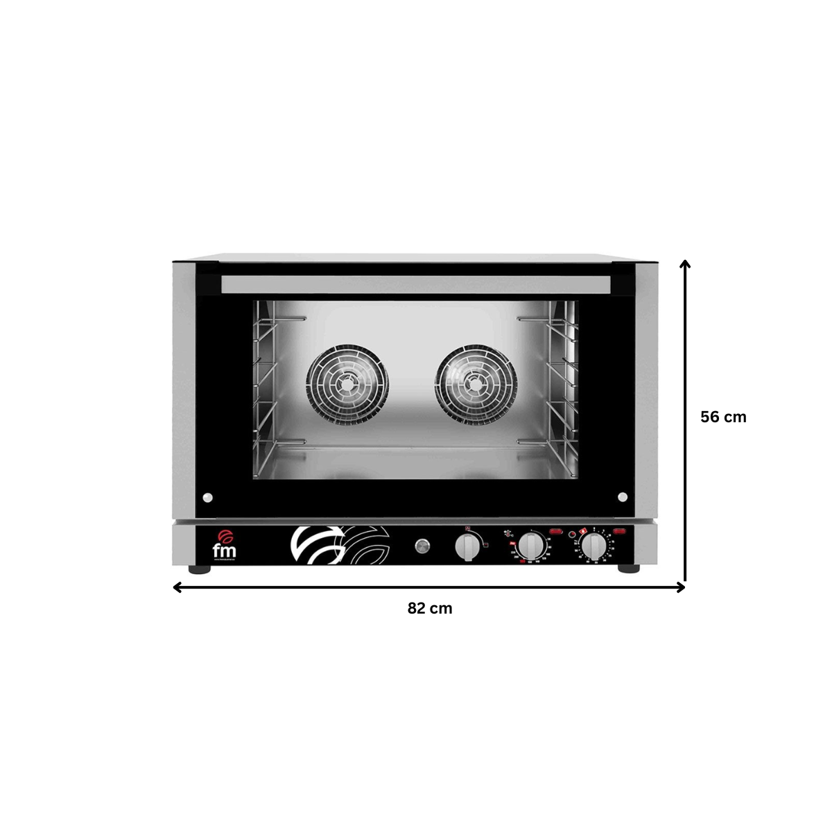 Cuptor profesional patiserie / gastronomie FM electric cu 4 tavi si panou de control mecanic 220V monofazic - 2