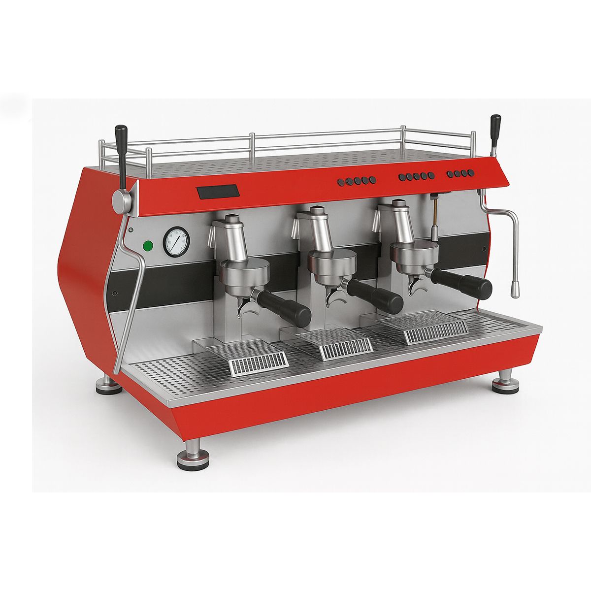 Espressor automat Cappuccino cu 3 grupuri, INOX, 19 L, 5 kW - 2