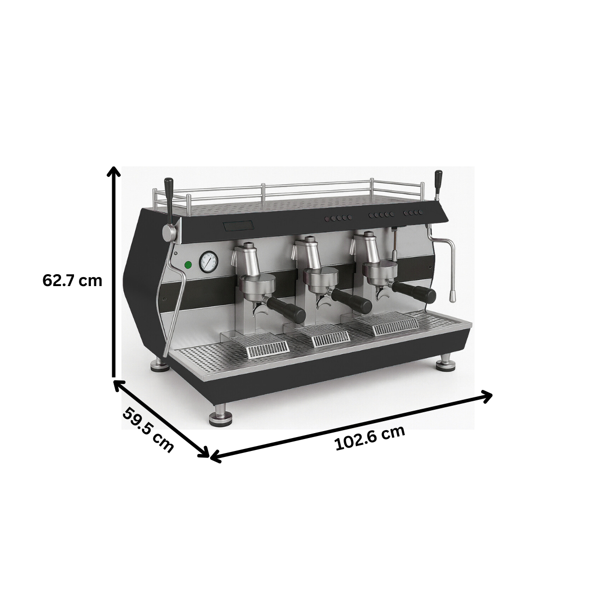 Espressor automat Cappuccino cu 3 grupuri, INOX, 19 L, 5 kW - 7