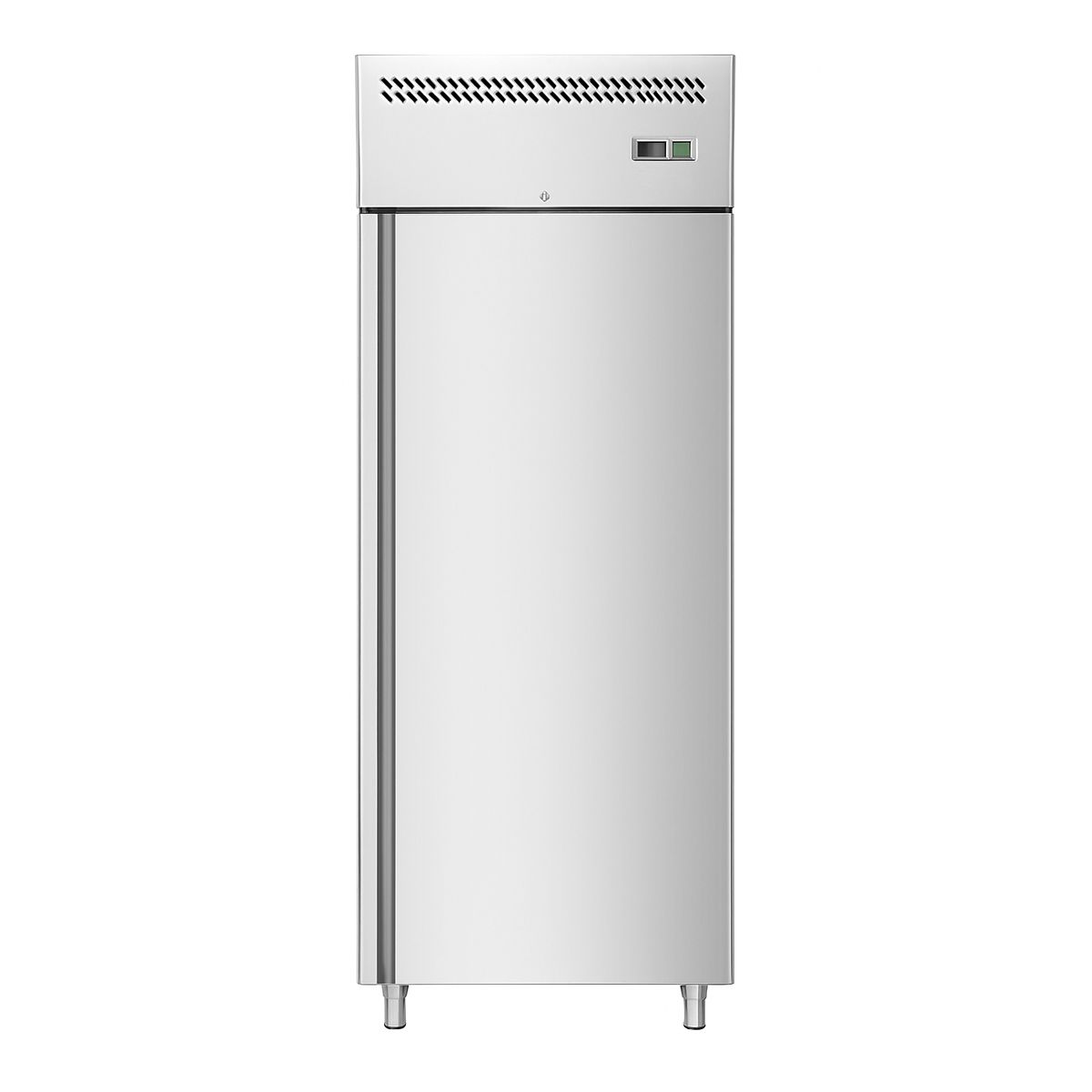 Dulap frigorific vertical inox 650 LT cu 1 usa, +2°C / +8°C, eficienta energetica, 3 grilaje GN 2/1, Panou de control digital - 1