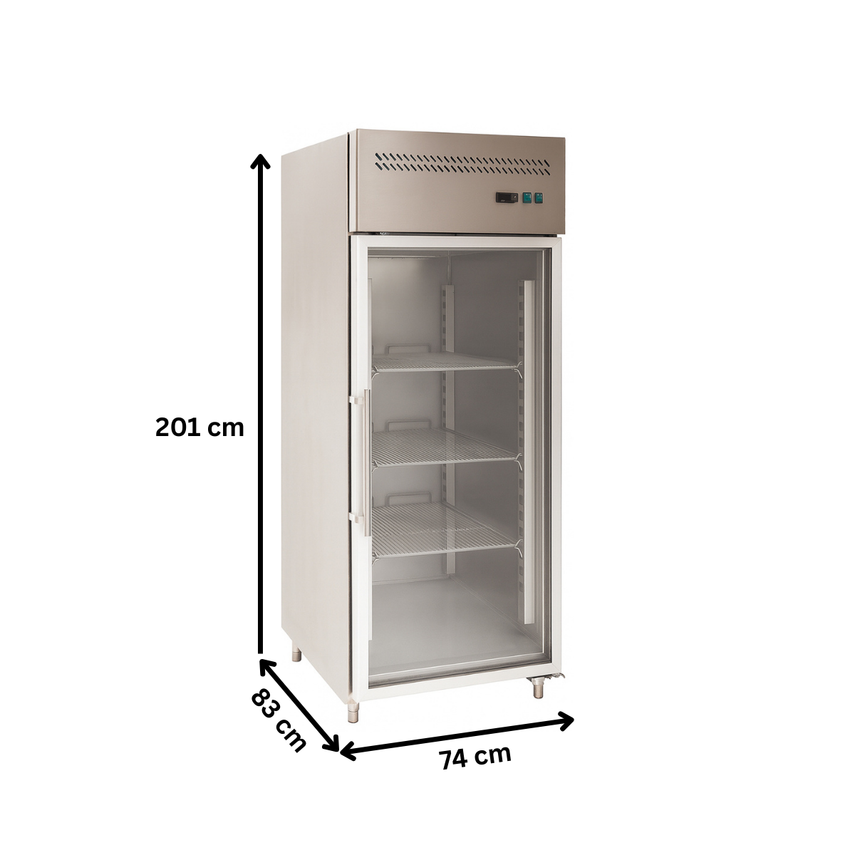 Dulap de congelare vertical inox cu 1 usa, 650 LT, -18°C / -22°C - 2