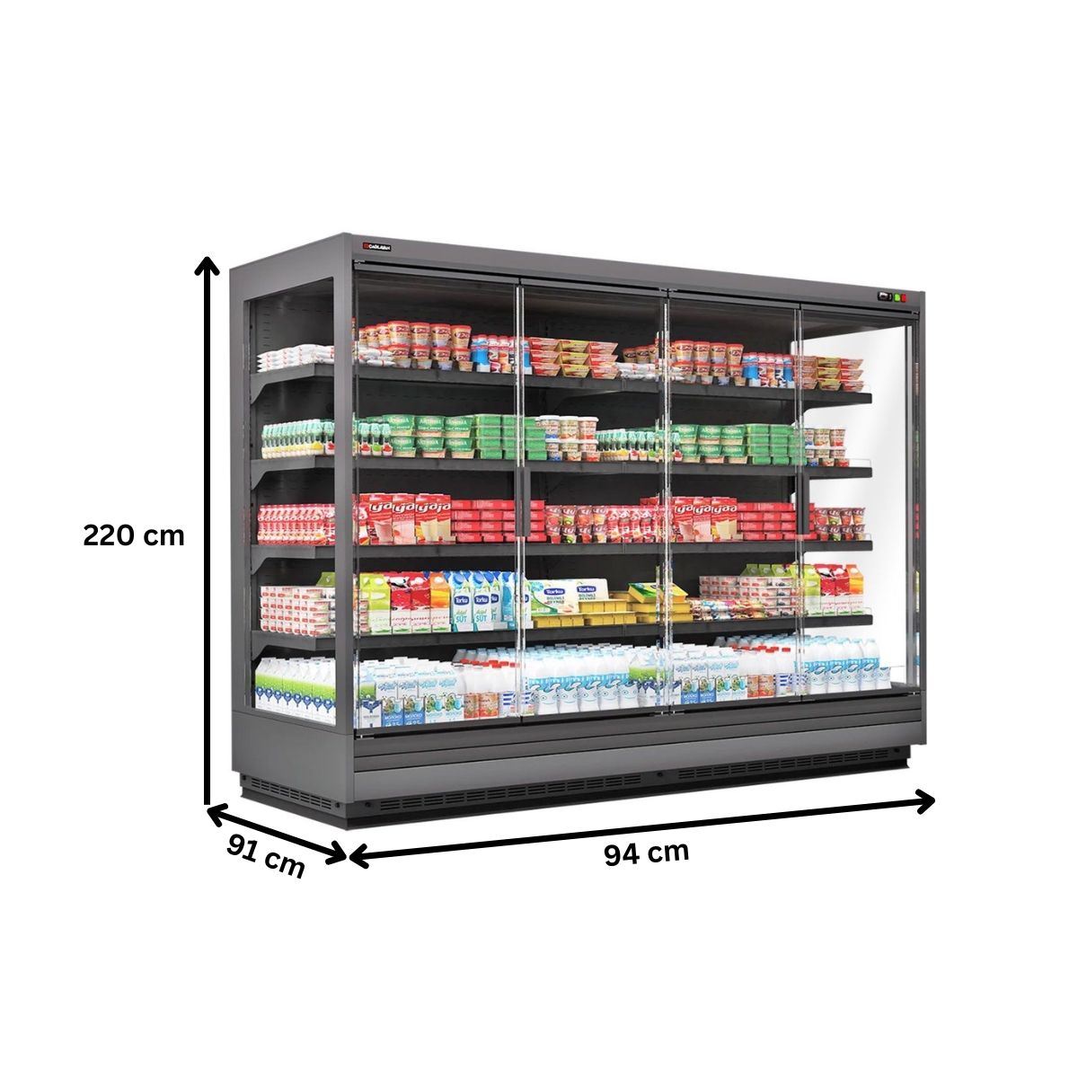 Raft frigorific pentru carne-mezeluri-lactate-bauturi 94 cm - motor exterior - 3