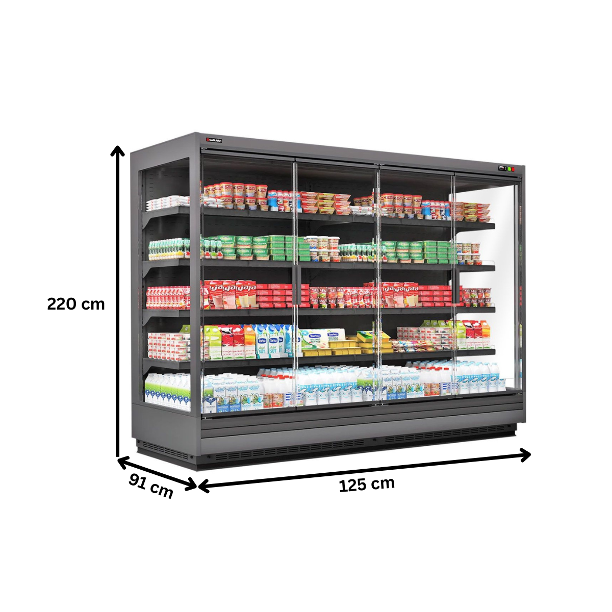 Raft frigorific pentru carne-mezeluri-lactate-bauturi 125 cm - motor exterior - 3