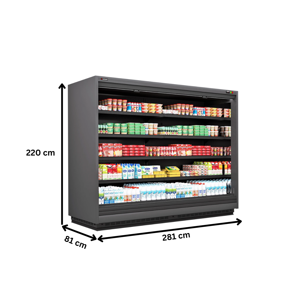 Raft frigorific pentru carne-mezeluri-lactate-bauturi 281 cm - motor exterior - 3