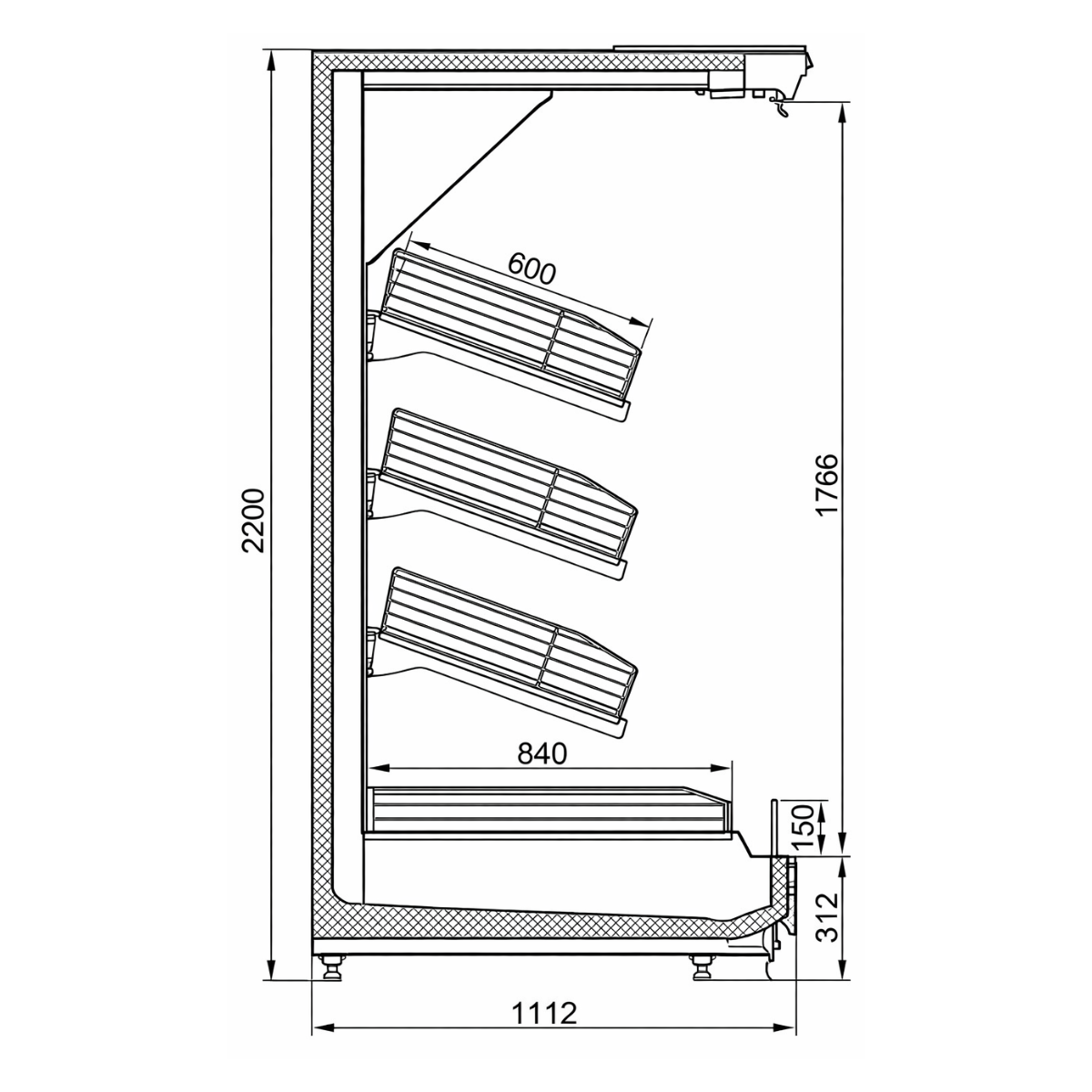 Raft frigorific pentru legume si fructe 250 cm - motor exterior - 3