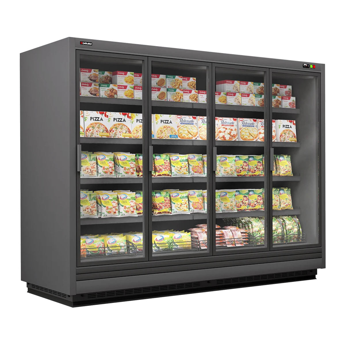 Raft de congelare pentru inghetata si produse congelate, 312 cm, cu usi batante – motor exterior - 0