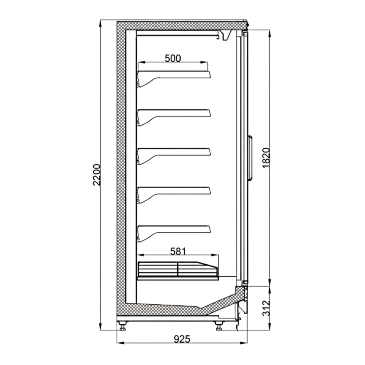 Raft de congelare pentru inghetata si produse congelate, 390 cm, cu usi batante – motor exterior - 3