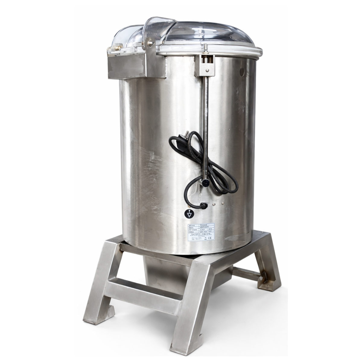 Masina electrica profesionala din otel inoxidabil pentru curatat cartofi, capacitate 10 - 15 kg - 3