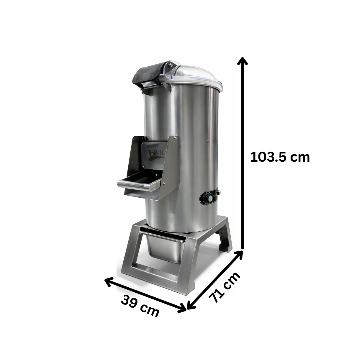 Masina electrica profesionala din otel inoxidabil pentru curatat cartofi, capacitate 15 - 20 kg - 7