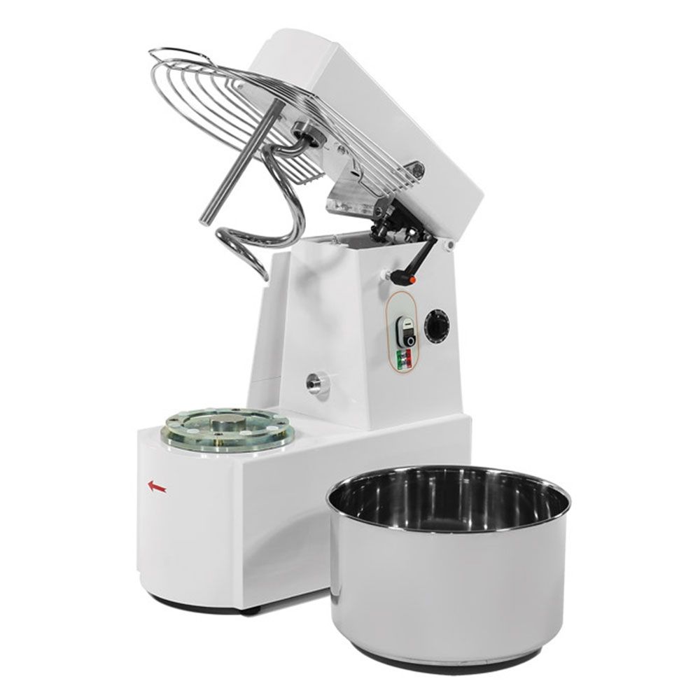 Malaxor aluat RESTO ITALIA, 48 lt, 43 kg, cap rabatabil, cuva detasabila, 2 viteze, 48*81*83 cm - 1