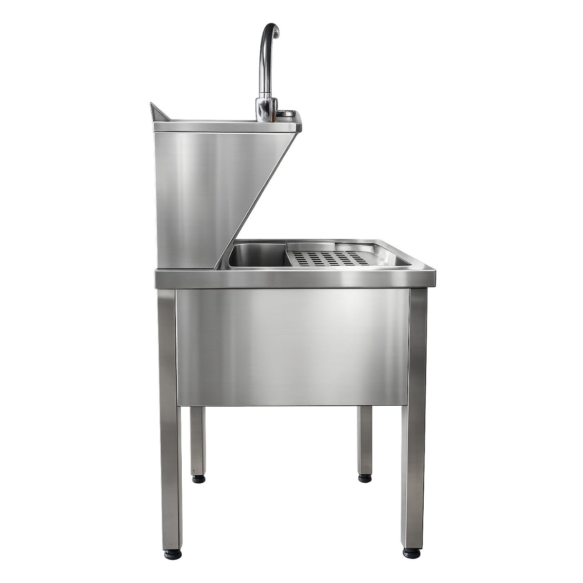 Chiuveta spalare mop inox, prevazuta cu 2 bazine 50*70*90 cm - 5