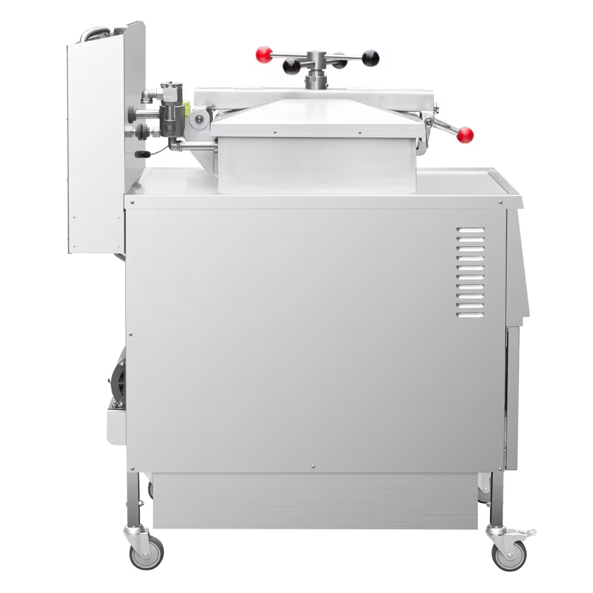 Friteuza electrica sub presiune profesionala cu sistem de filtrare, inox, panou de control digital, capacitate 24 litri - 7