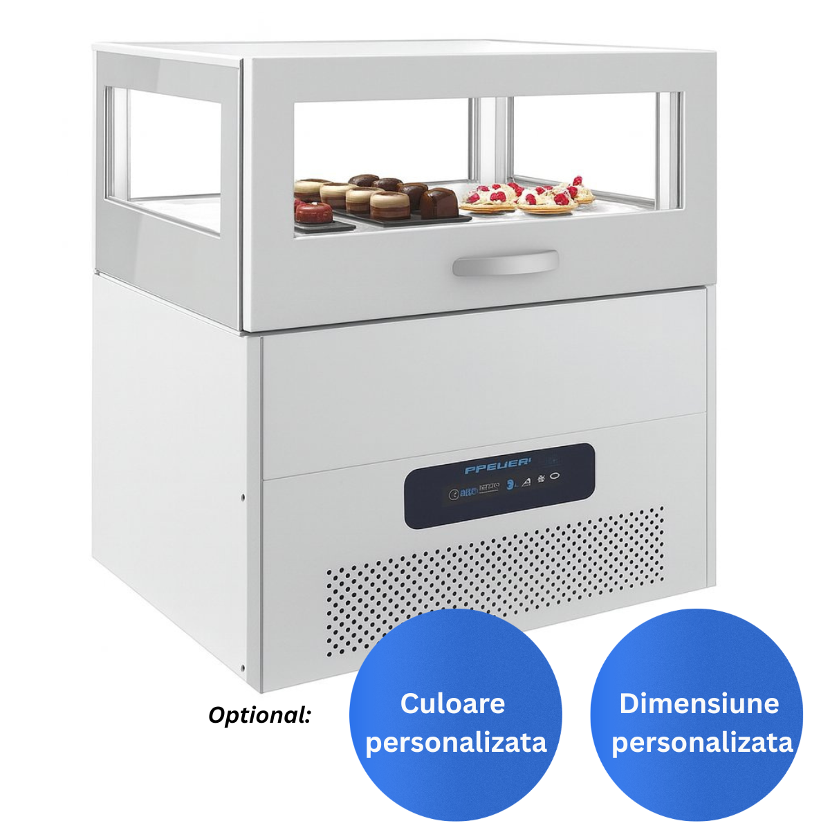 Vitrina frigorifica orizontala, 1 sertar Frenox, ciocolată și praline, inox, 90 LT, 90*70*110 cm - 2