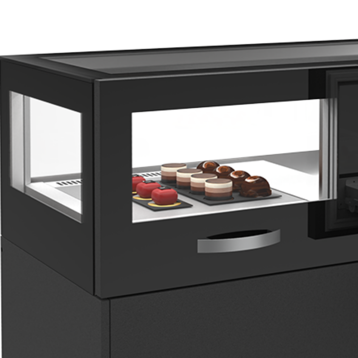 Vitrina frigorifica orizontala, 2 sertare Frenox, sistem racire extern, ciocolata, prajituri si cofetarie, 130 LT, 130*70*110 cm - 3