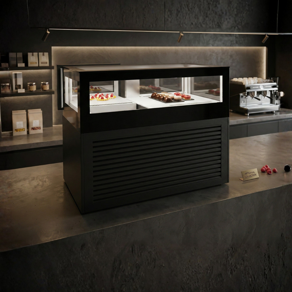 Vitrina frigorifica orizontala, 2 sertare Frenox, sistem racire extern, ciocolata, prajituri si cofetarie, 130 LT, 130*70*110 cm - 5