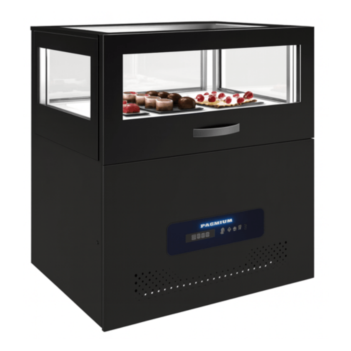 Vitrina frigorifica orizontala, 1 sertar Frenox, sistem racire externa, ciocolata, prajituri si cofetarie, inox, 90 LT, 90*70*110 cm - 2