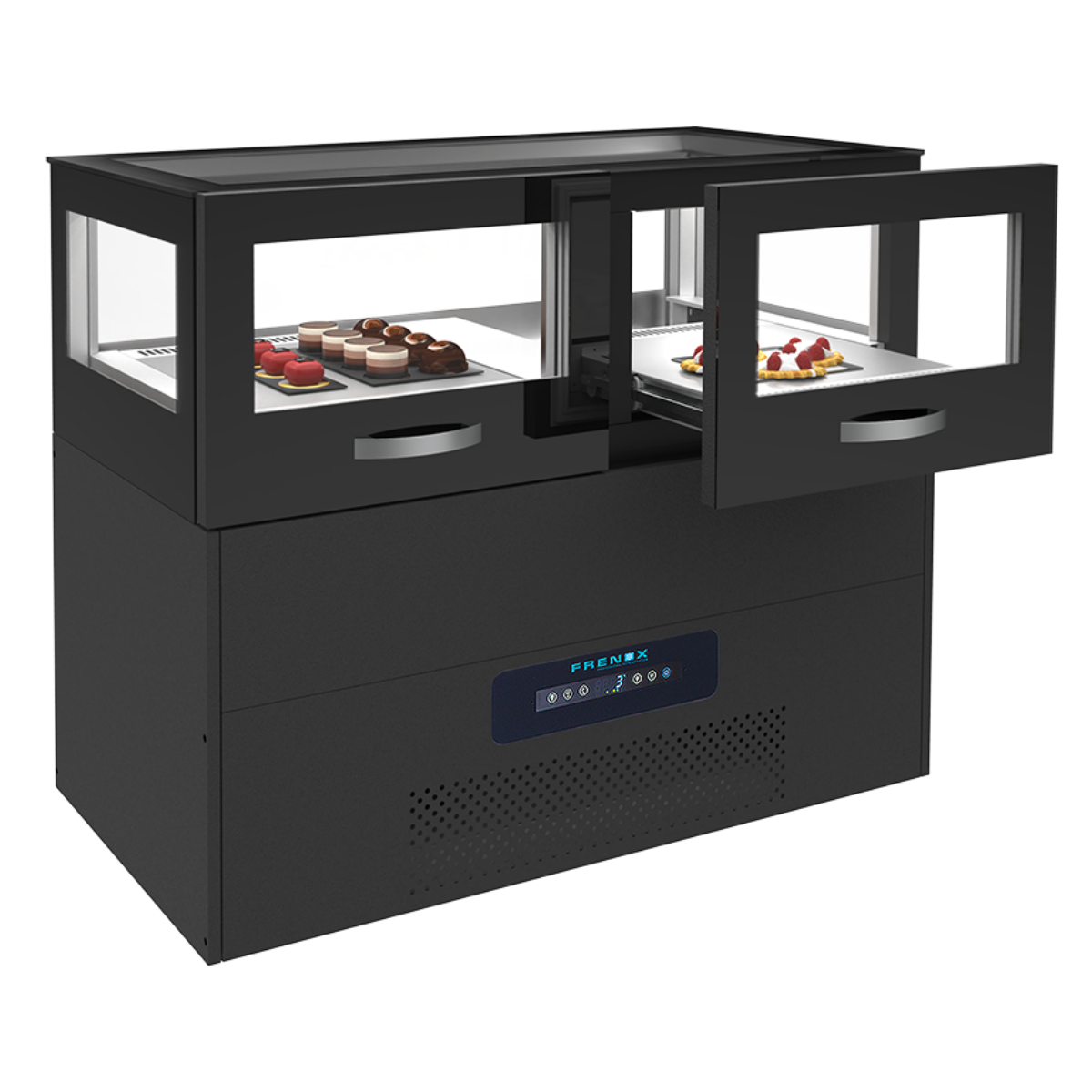 Vitrina frigorifica orizontala, 2 sertare Frenox, sistem racire extern, ciocolata și praline, 130 Lt, 130*70*110 cm - 2