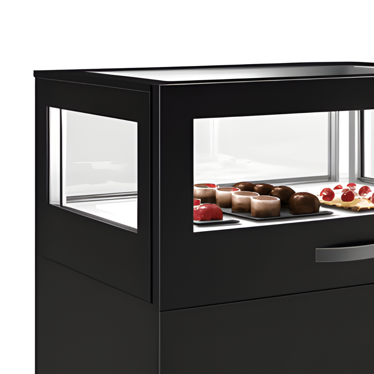 Vitrina frigorifica orizontala, 1 sertar Frenox, sistem racire extern, ciocolata și praline, inox, 90 Lt, 90*70*110 cm - 3