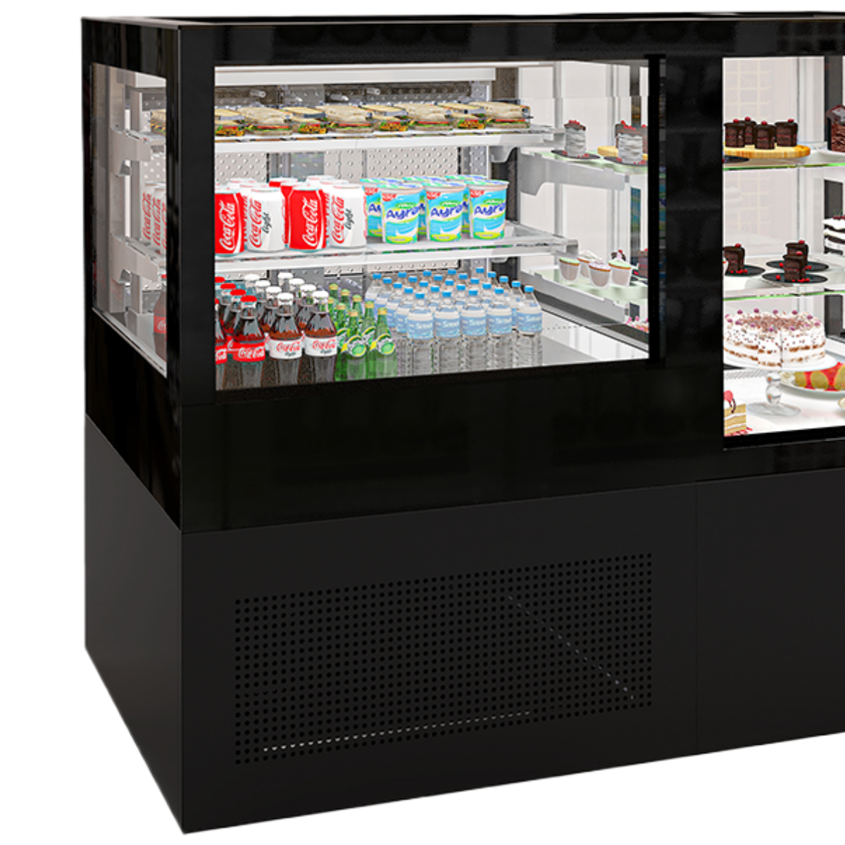 Vitrina frigorifica verticala Frenox, sistem racire extern, deserturi, torturi, prajituri sau sandvisuri, 700Lt, 190*78*130 cm - 3