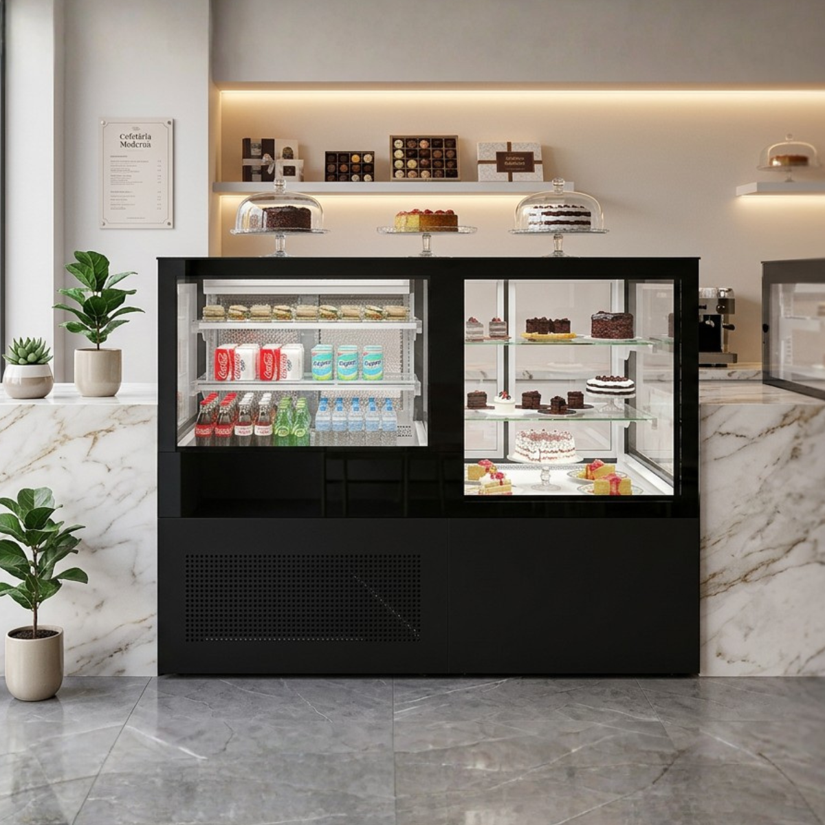 Vitrina frigorifica verticala Frenox, sistem racire extern, deserturi, torturi, prajituri sau sandvisuri, 700Lt, 190*78*130 cm - 5