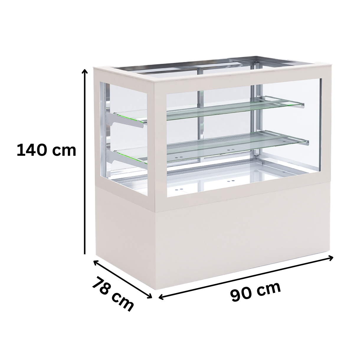Vitrina frigorifica verticala Frenox, cofetarie, patiserie, expunere premium, 300 Lt., 90*78*140 cm - 1