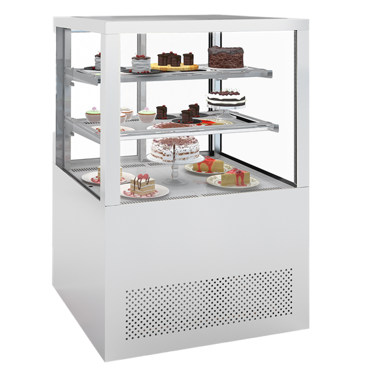 Vitrina frigorifica verticala Frenox, cofetarie, patiserie, expunere premium, 300 Lt., 90*78*140 cm - 2
