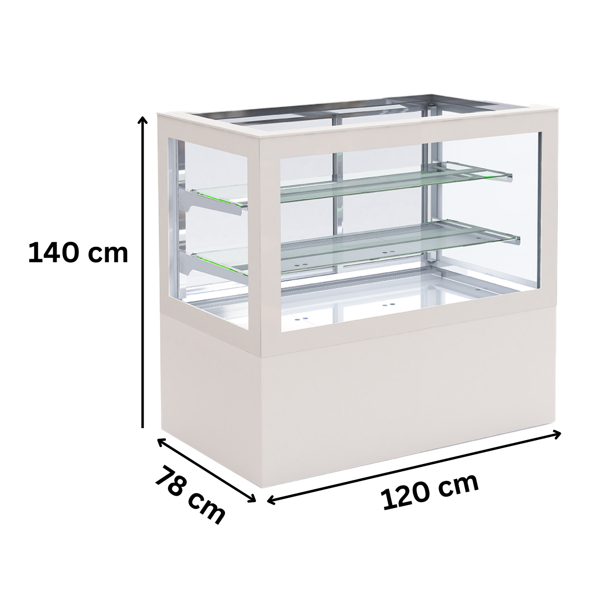Vitrina frigorifica verticala Frenox, cofetarie, patiserie, expunere premium, 400 Lt., 120*78*140 cm - 1