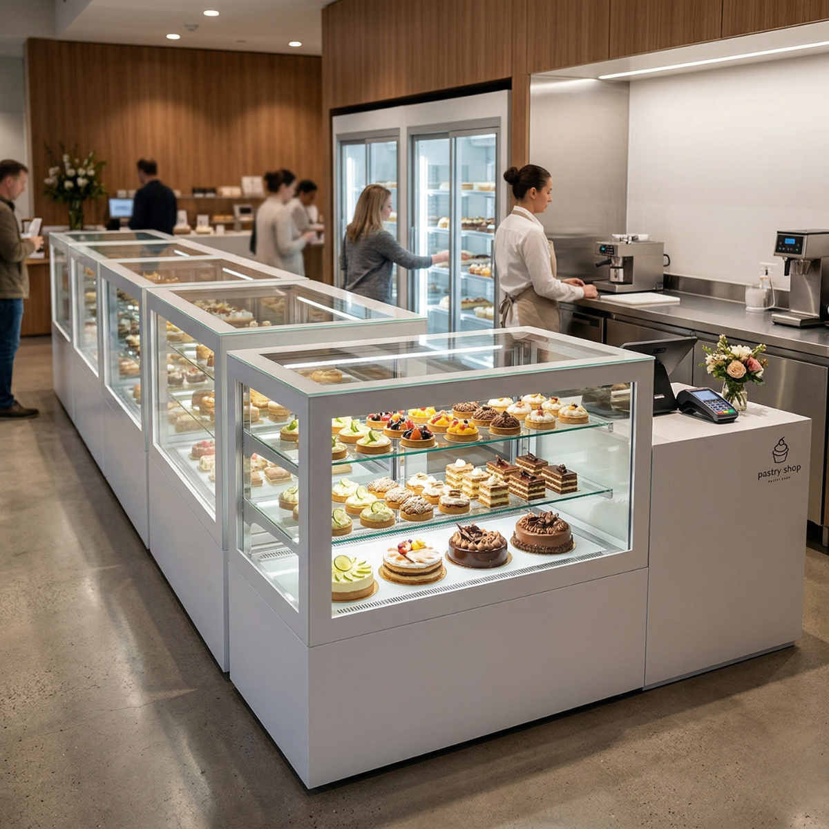 Vitrina frigorifica Frenox, cofetarie, patiserie si expunere premium, 540 Lt., 130*78*140 cm - 5