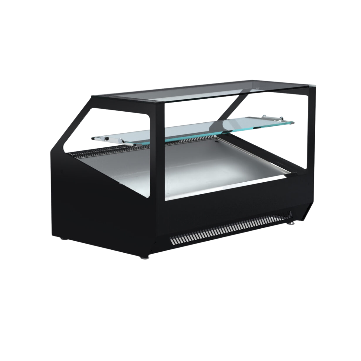 Vitrina calda inclinata de masa ArtSteel, neagra, 141*60*60 cm, 1200 W - 3