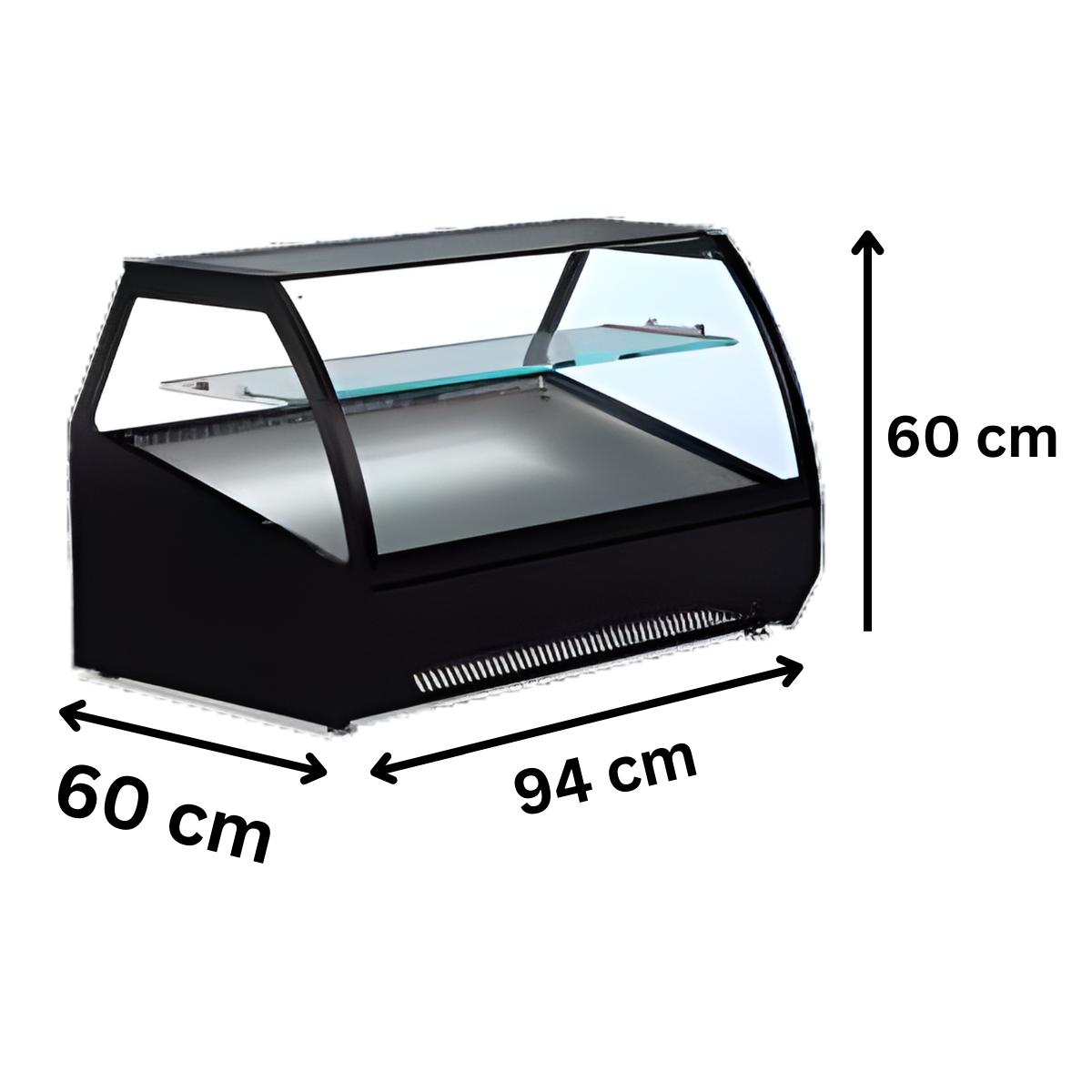Vitrina frigorifica de banc Artsteel, deserturi, prajituri sau sandvisuri, 130Lt, 94*60*60 cm - 1