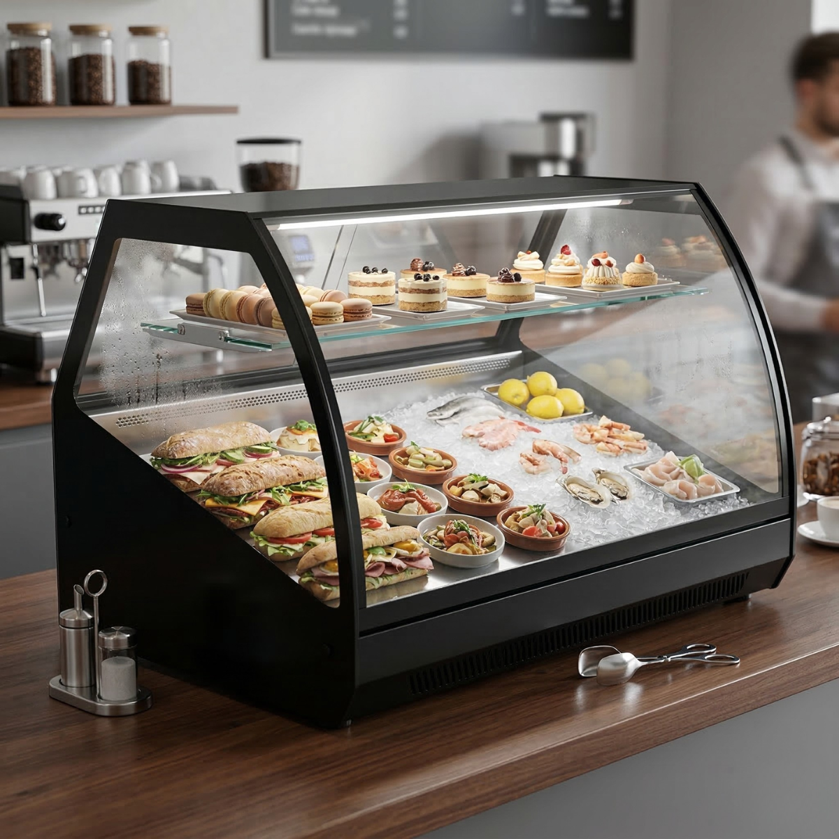 Vitrina frigorifica de banc Artsteel, deserturi, prajituri sau sandvisuri, 240Lt, 172*60*60 cm - 3