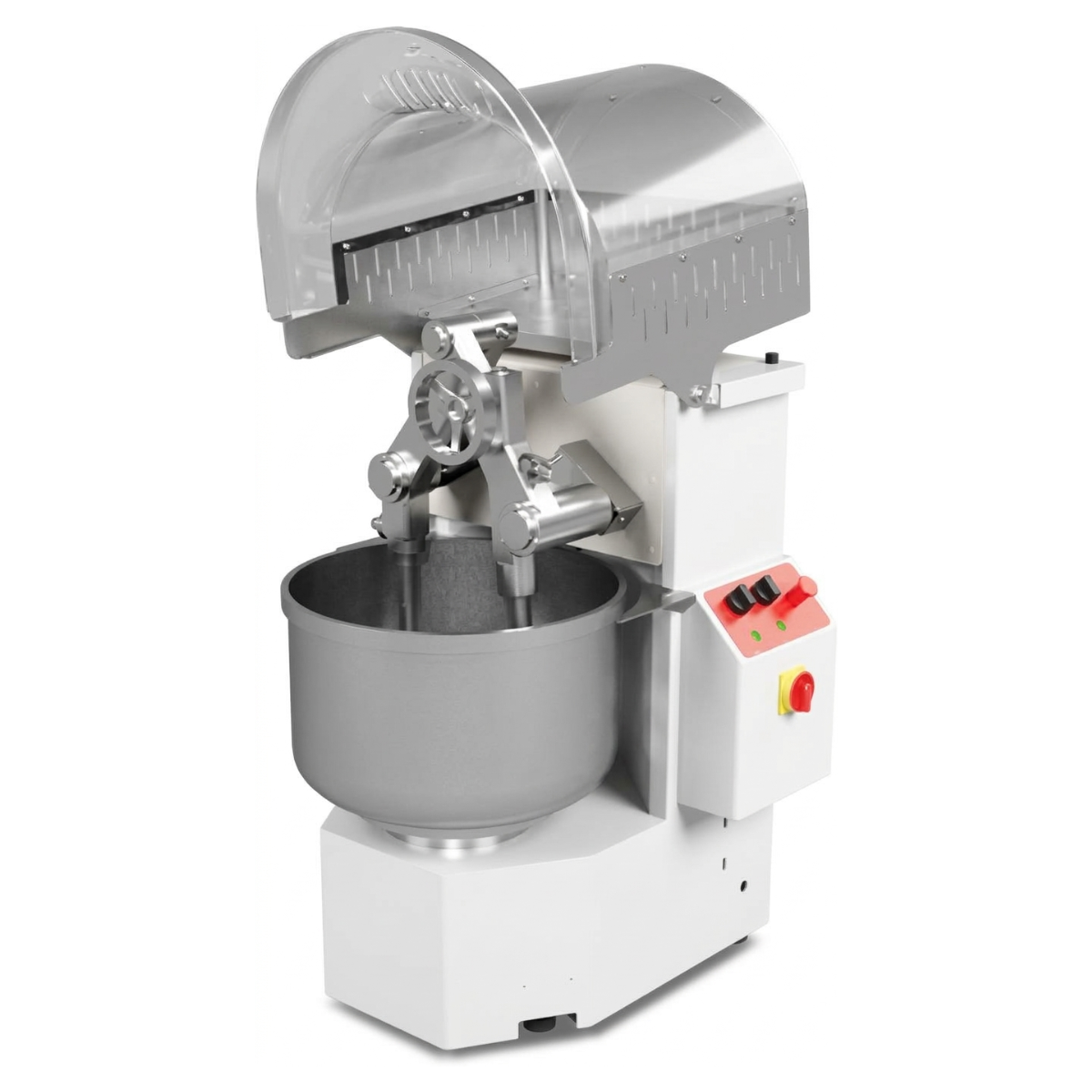 Malaxor profesional pentru aluat cu brat dublu, capacitate 65 LT, inox, 10 viteze variabile, bol fix - 0