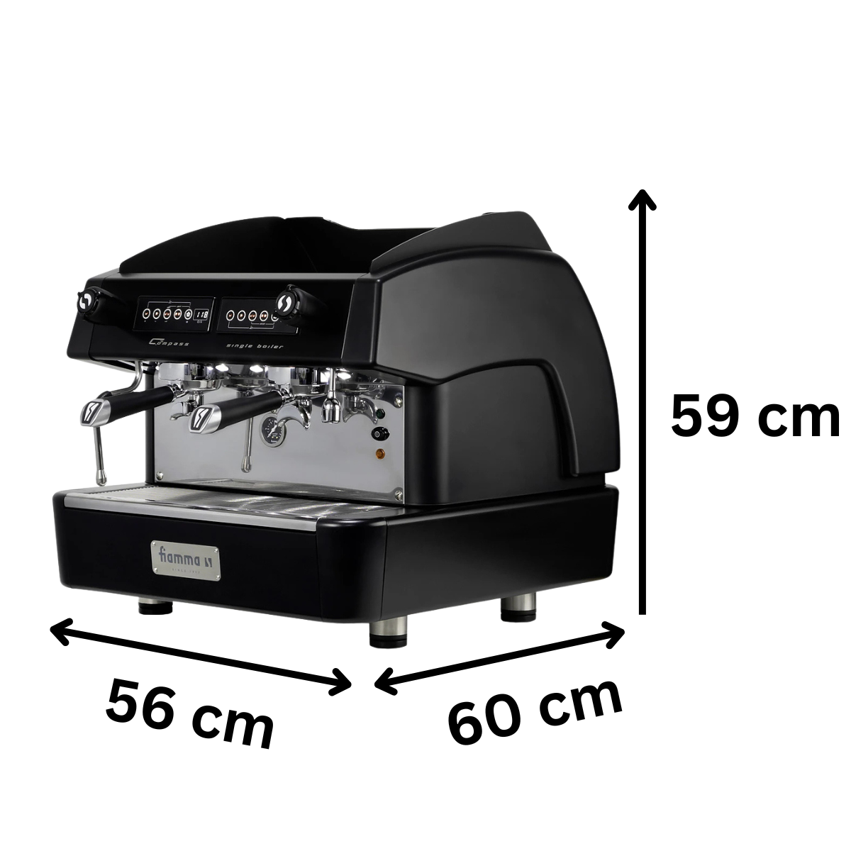 Espressor automat FIAMMA 2 grupuri, compact, SE, 2.7 kW, 56*60*59 - 1