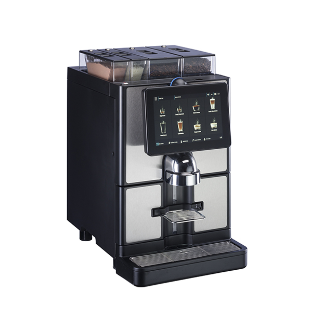 Automat de cafea profesional CARIMALI cu 3 compartimente, 150 cafele pe zi, lapte proaspat - 1